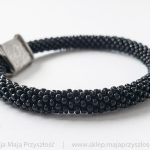 Bransoletka od Dzieci z Nepalu - Czarna  - łączenie trójkątne