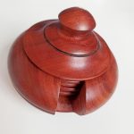 Zestaw podkładek pod szklanki z drewna - ręcznie robione - Afryka handmade
